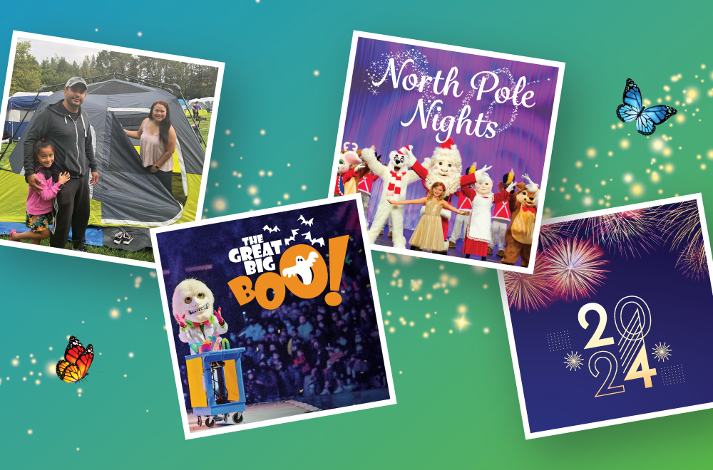 Camp Nights, The Great Big Boo, North Pole Nights, and New Year's Eve
